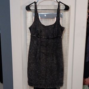 No Boundaries Black Denim Mini Dress